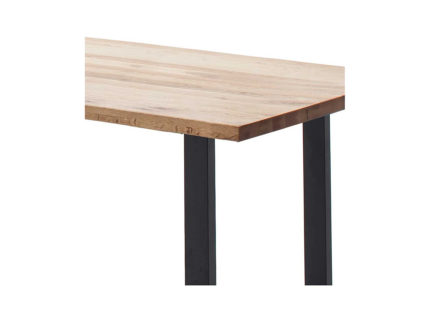 Esstisch Holztisch mit Massivholzplatte mit Bügelgestell