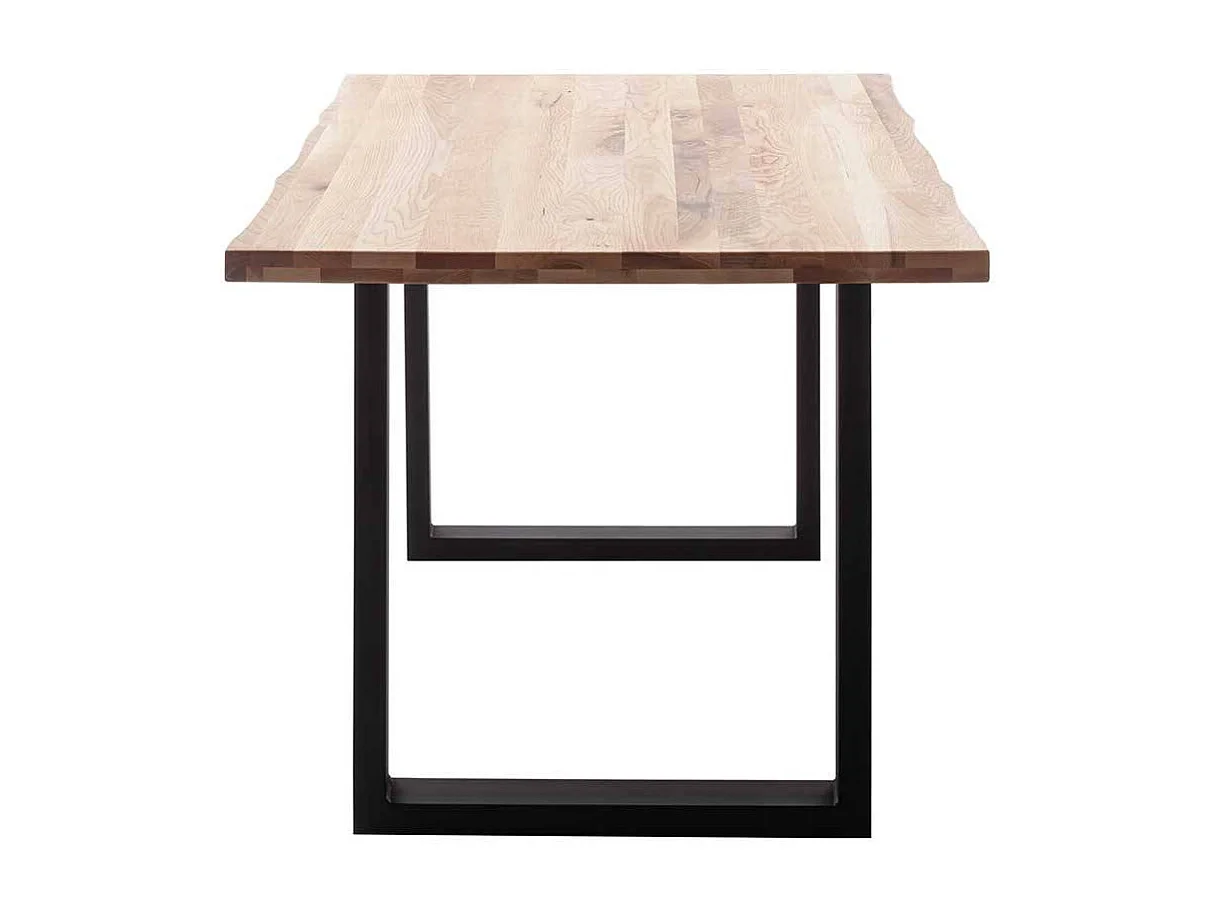 Esstisch Holztisch mit Massivholzplatte mit Bügelgestell