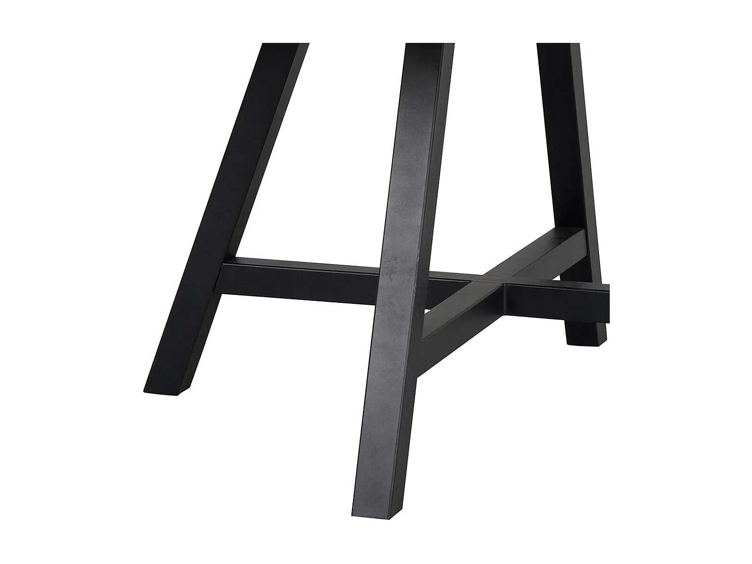 Runder Esszimmer Tisch aus Eiche Massivholz geölt Metall-Vierfußgestell