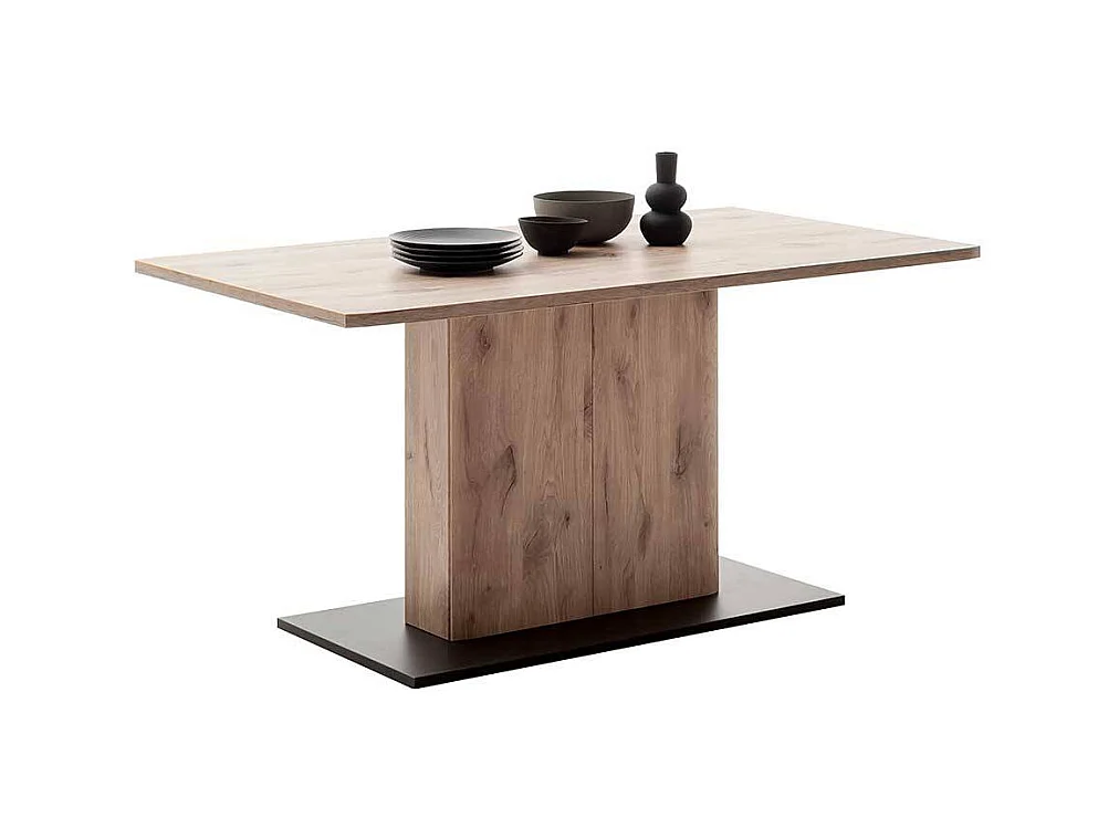 Moderner Tisch 160x78x90 cm Wildeichefarben und Anthrazit