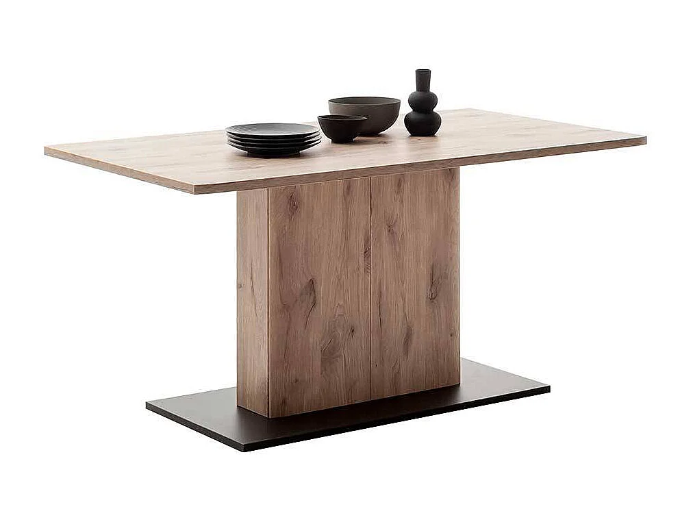 Moderner Tisch 160x78x90 cm Wildeichefarben und Anthrazit