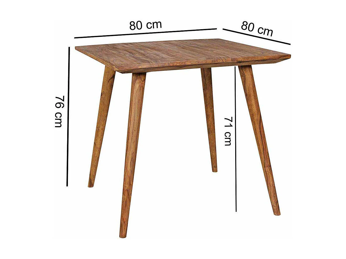 Esszimmertisch aus Sheesham Massivholz Retro Design