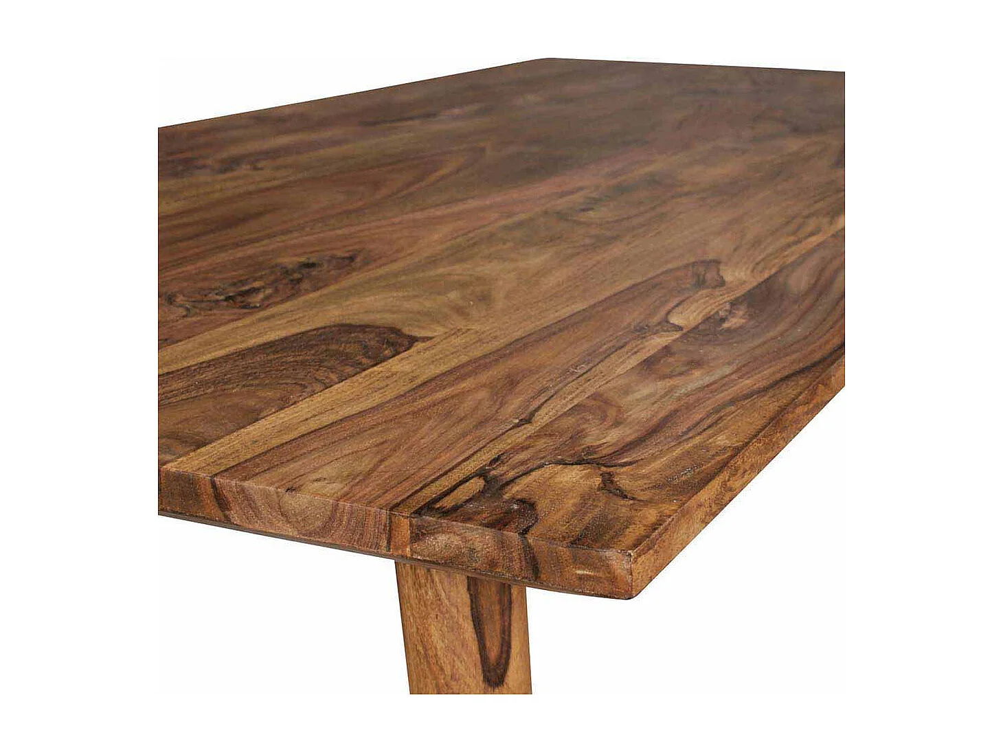 Esszimmertisch aus Sheesham Massivholz Retro Design