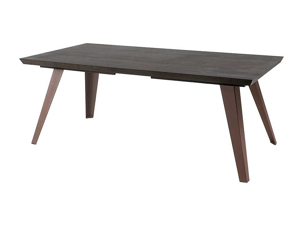 Hochwertiger Esstisch in Eiche dunkel Rostfarben