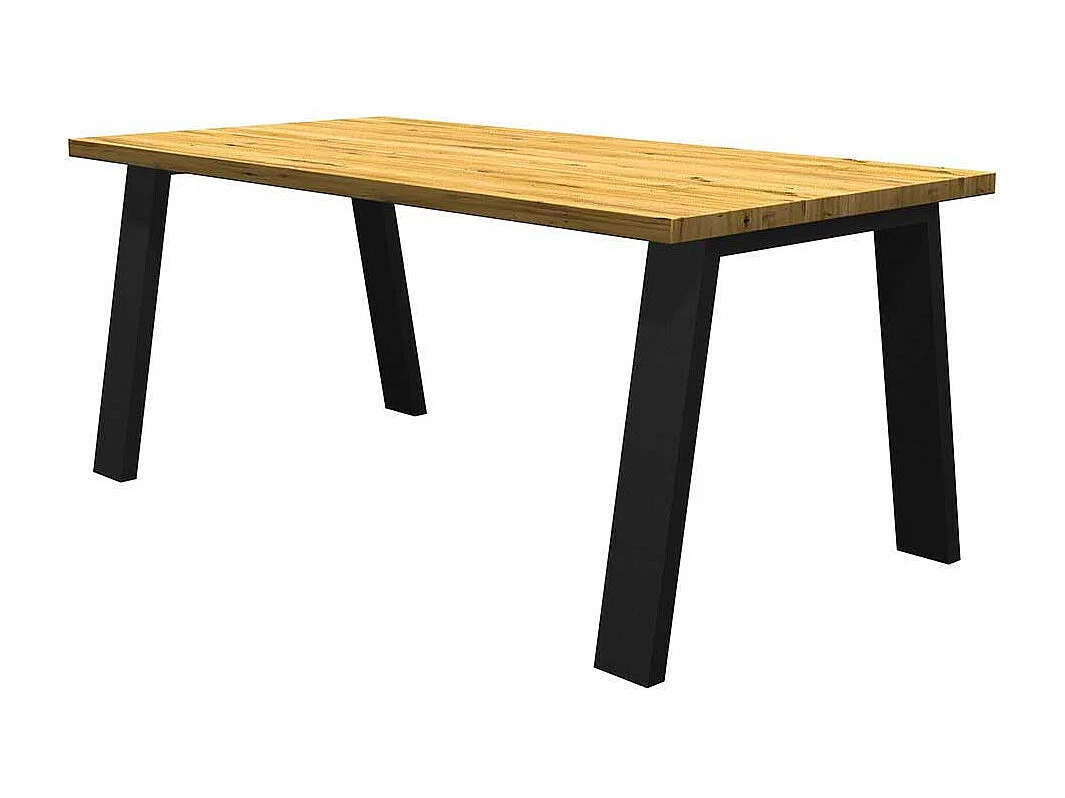 Eichentisch mit Vierfußgestell aus Metall modernem Design