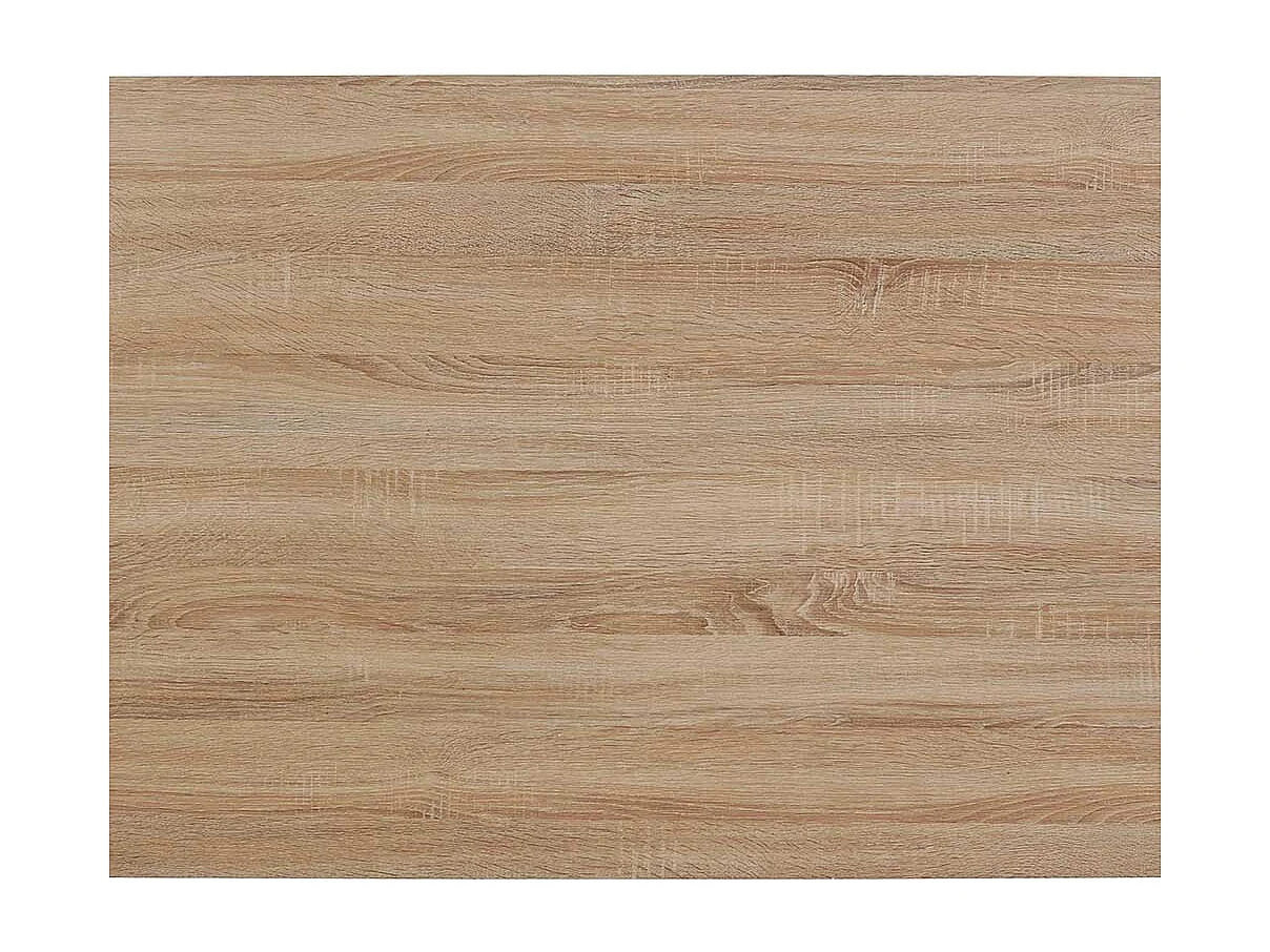 Küchentisch Retro Stil in Eichefarben Vierfußgestell aus Metall