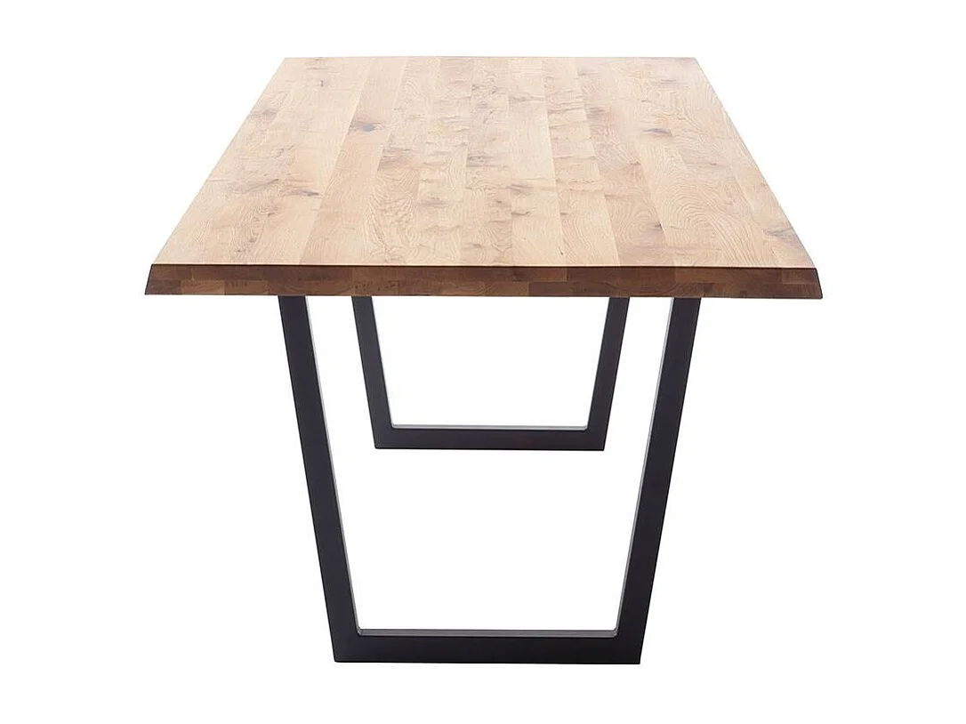 Esstisch Esszimmertisch aus Massivholz mit Bügelgestell