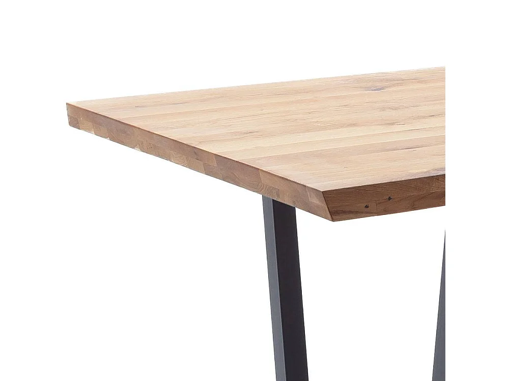 Esstisch Esszimmertisch aus Massivholz mit Bügelgestell