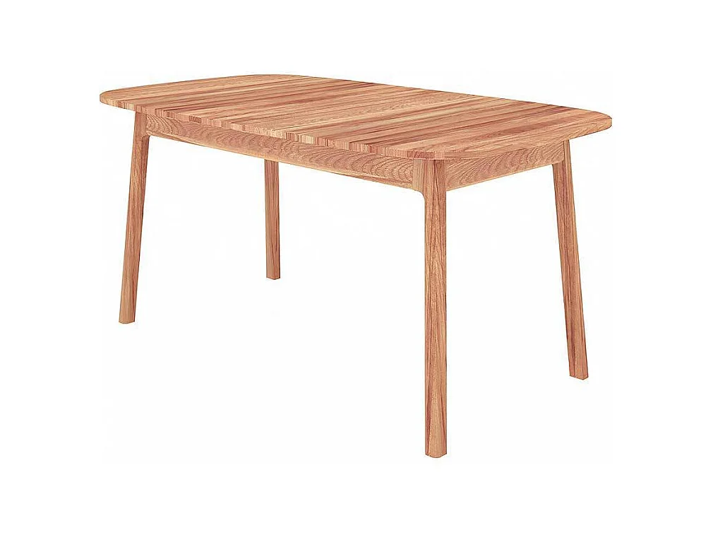 Esstisch Holztisch mit Massivholzplatte und Vierfußgestell