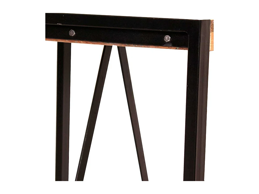 Küchentisch aus Recyclingholz und Metall Bügelgestell