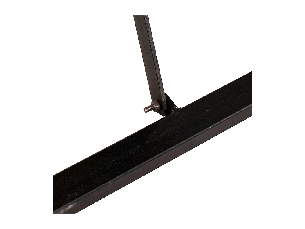 Küchentisch aus Recyclingholz und Metall Bügelgestell