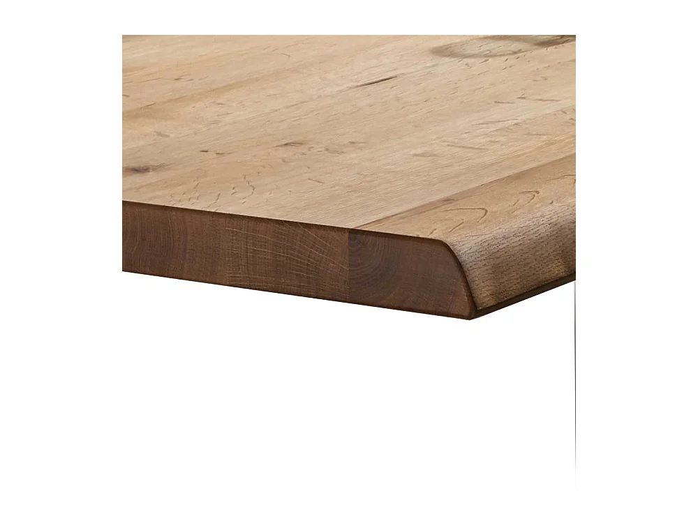 Esstisch aus Wildeiche Massivholz und Stahl Loft Design