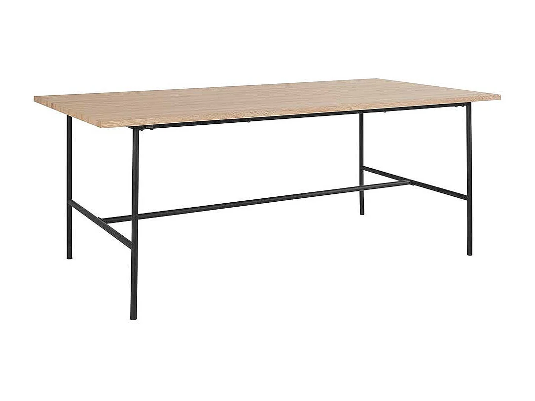 Esstisch Tisch Esszimmer in Eichefarben und Schwarz