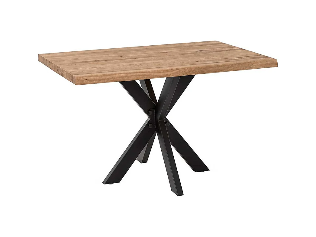 Esszimmertisch aus Eiche Massivholz und Metall Loft Style