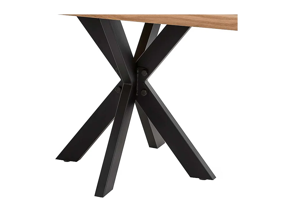 Esszimmertisch aus Eiche Massivholz und Metall Loft Style