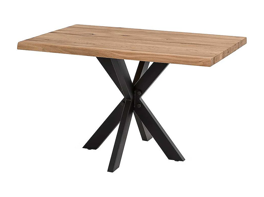 Esszimmertisch aus Eiche Massivholz und Metall Loft Style