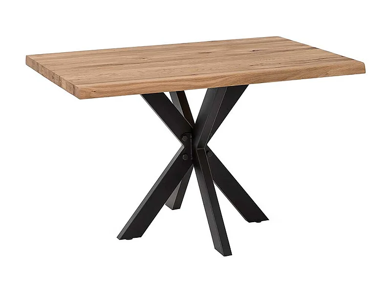 Esszimmertisch aus Eiche Massivholz und Metall Loft Style