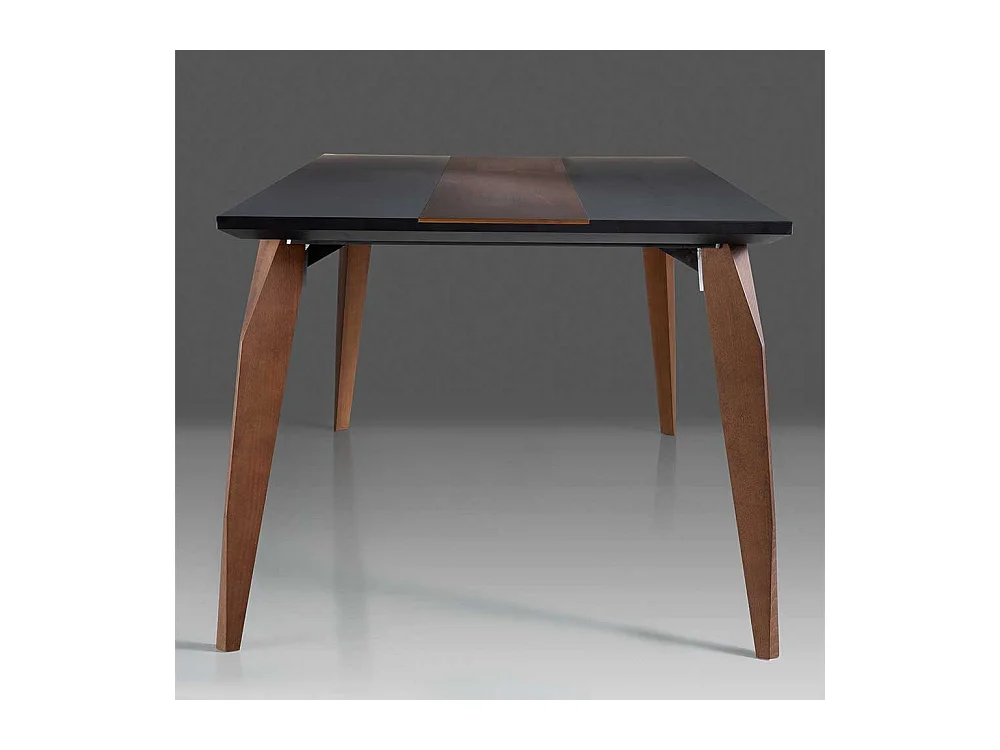Designesstisch in Nussbaumfarben Schwarz