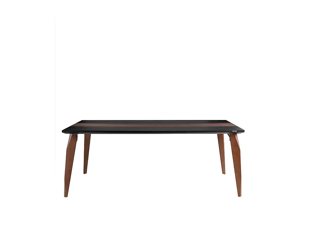 Designesstisch in Nussbaumfarben Schwarz