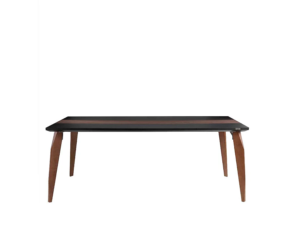 Designesstisch in Nussbaumfarben Schwarz