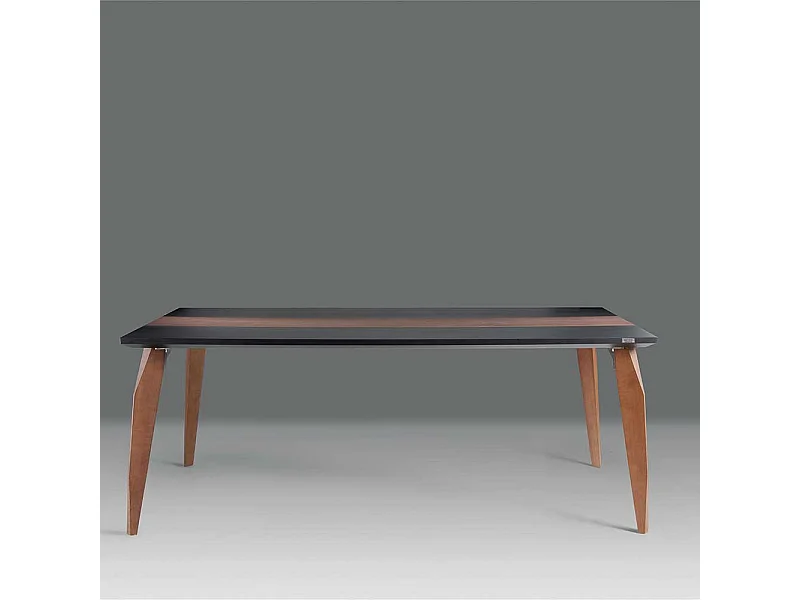 Designesstisch in Nussbaumfarben Schwarz