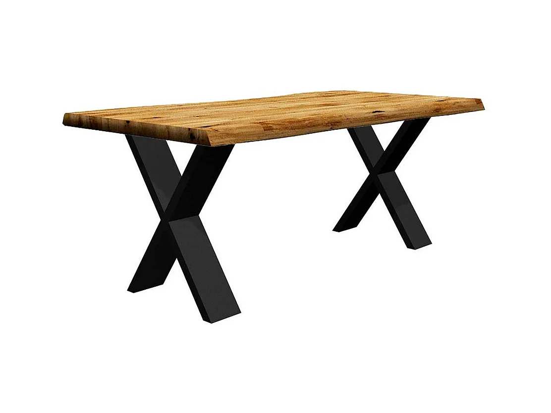 Tisch mit Baumkante Eiche geölt modernem Design