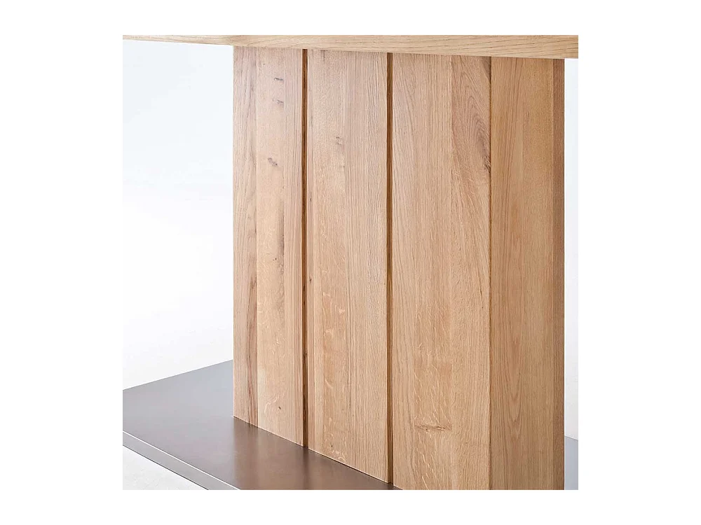 Säulen Esstisch aus Balkeneiche modern