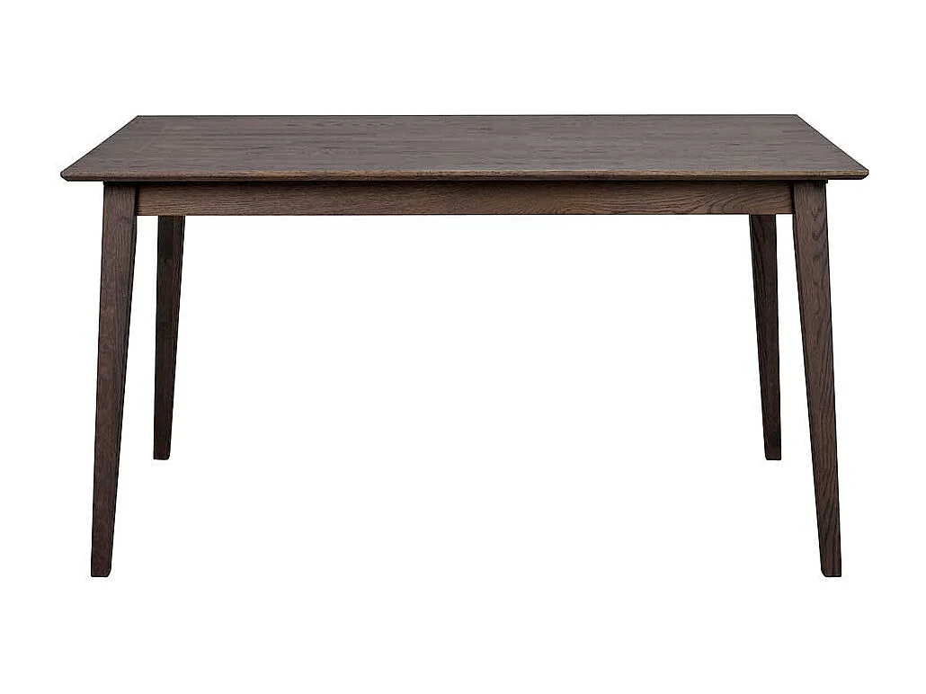 Skandi Esszimmer Tisch aus Eiche Massivholz Dunkelbraun lackiert und gebürstet