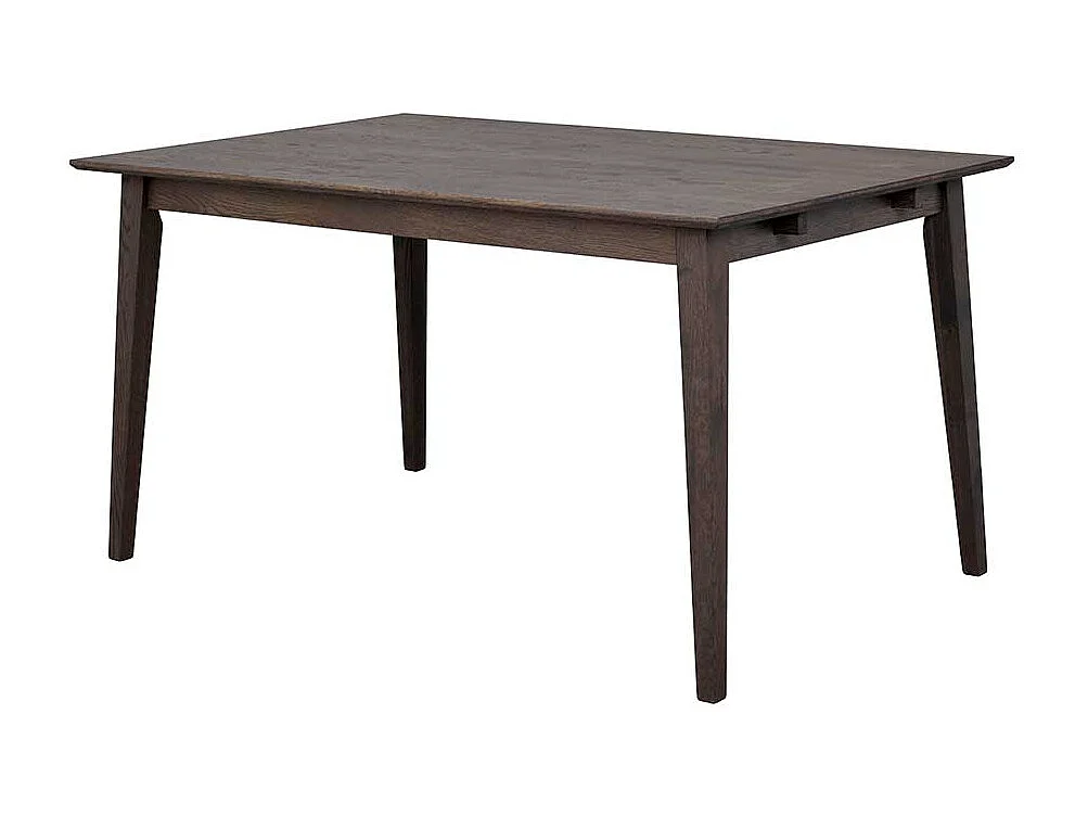 Skandi Esszimmer Tisch aus Eiche Massivholz Dunkelbraun lackiert und gebürstet