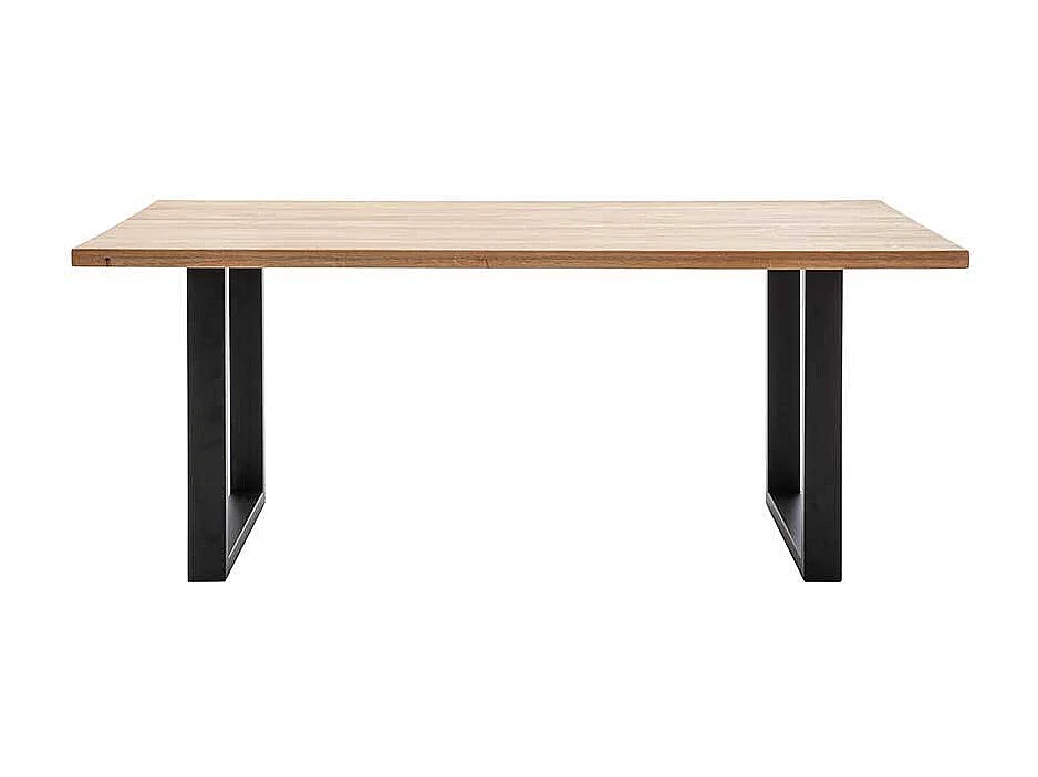 Tisch Massivholz Esstisch aus Wildeiche Massivholz mit Bügelgestell