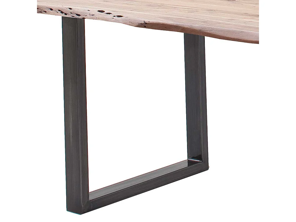 Massivholztisch Esstisch aus Akazie Massivholz und Metall