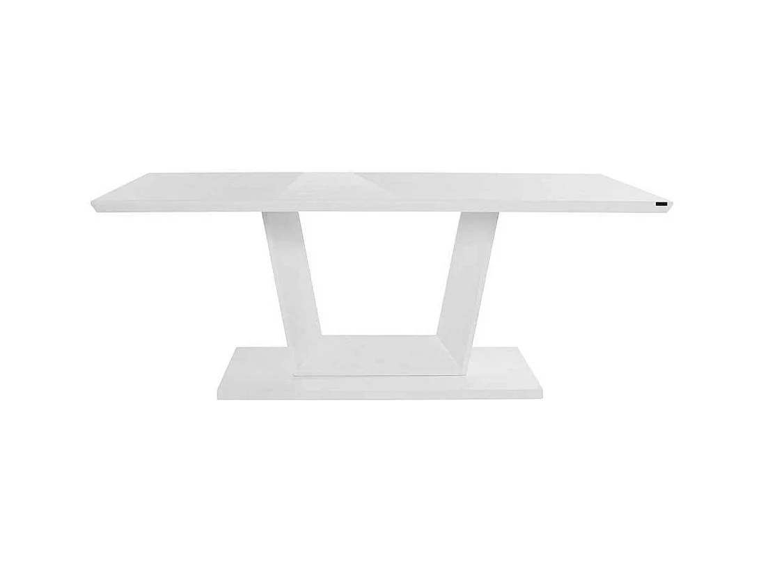 Rechteckiger Esszimmer Tisch in Weiß Hochglanz modern