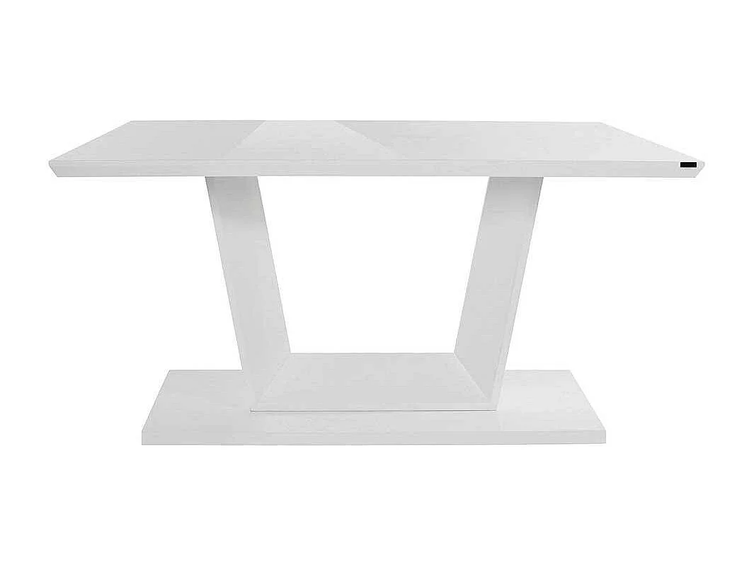 Rechteckiger Esszimmer Tisch in Weiß Hochglanz modern