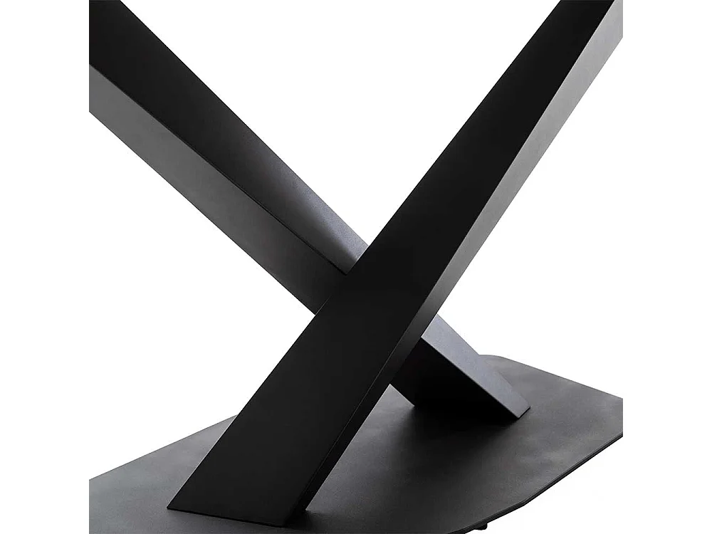 Esstisch in Eichefarben und Schwarz Zerreiche Massivholz