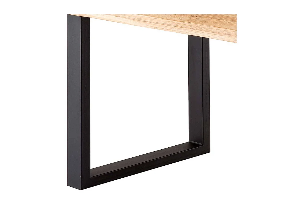 Esstisch mit Massivholzplatte Bügelgestell