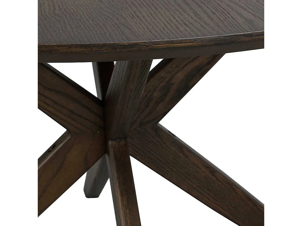 Essenstisch in Eiche braun Spider Gestell aus Holz