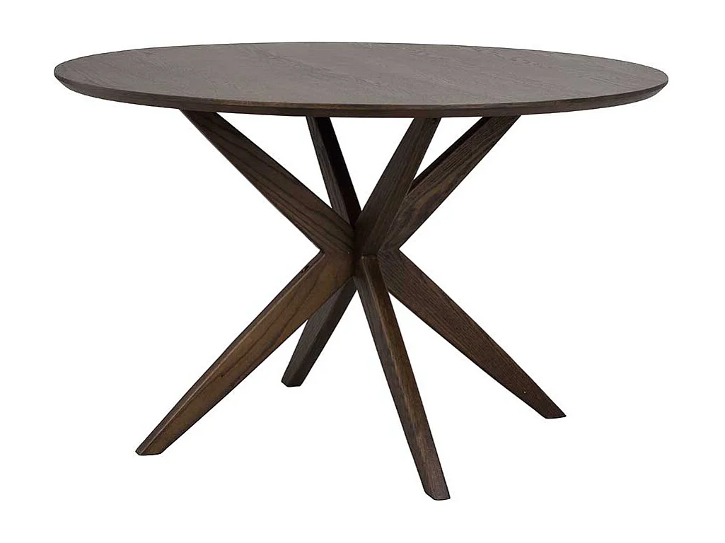 Essenstisch in Eiche braun Spider Gestell aus Holz