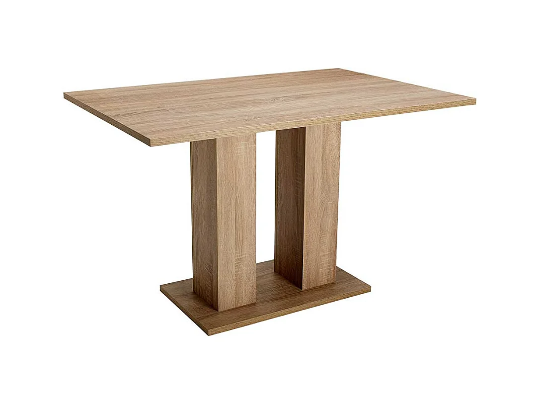 Säulen Esszimmertisch in Sonoma Eiche 120 cm breit
