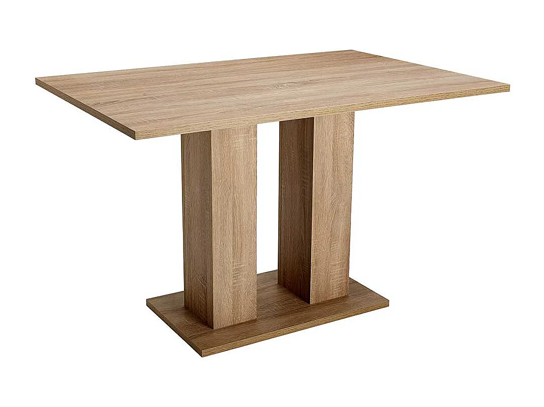 Säulen Esszimmertisch in Sonoma Eiche 120 cm breit