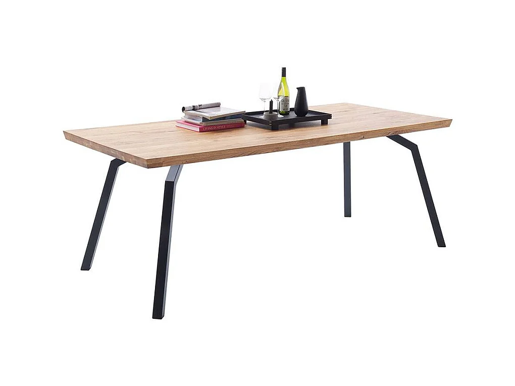 Esstisch Holztisch in Wildeichefarben mit Vierfußgestell