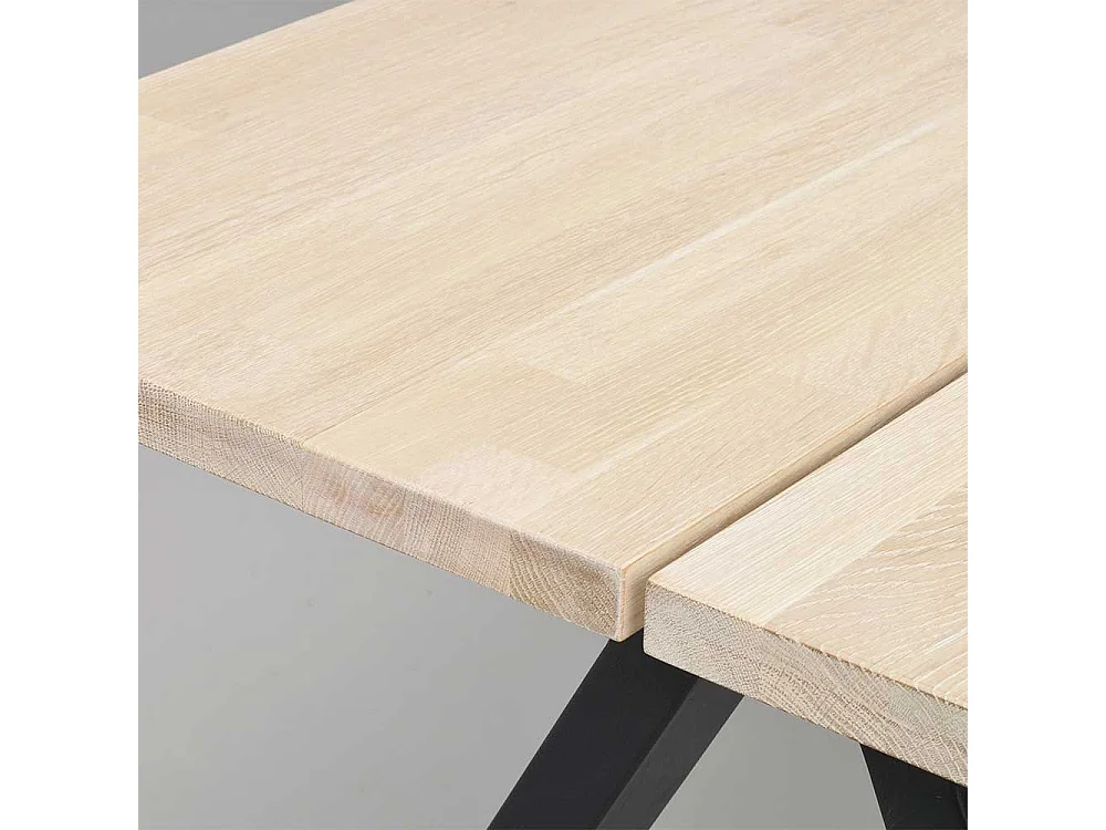 Buffettisch in Eiche White Wash optional mit Ansteckplatten