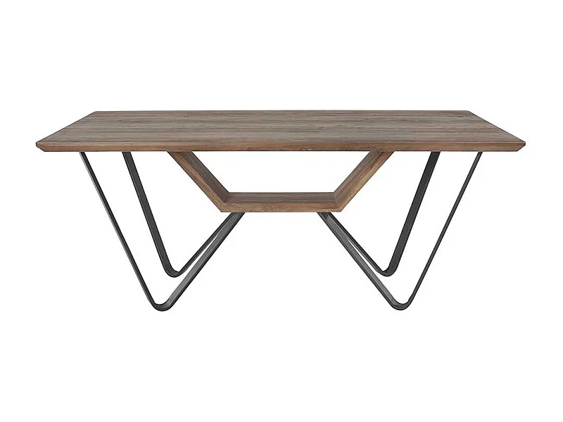 Esszimmer Tisch in modernem Design Eiche Optik und Schwarz