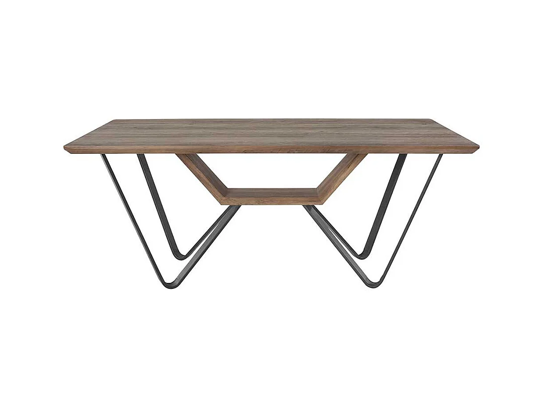 Esszimmer Tisch in modernem Design Eiche Optik und Schwarz