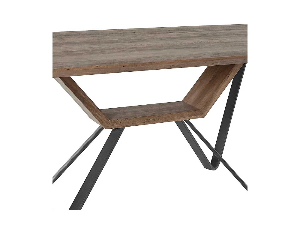 Esszimmer Tisch in modernem Design Eiche Optik und Schwarz