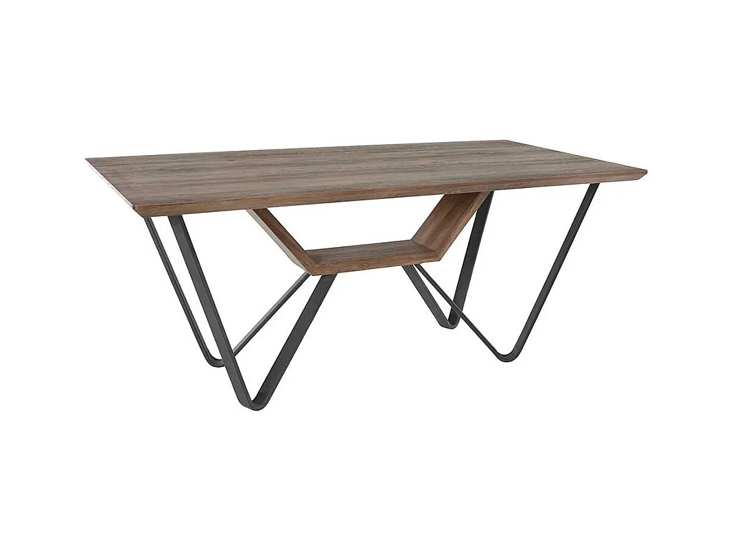 Esszimmer Tisch in modernem Design Eiche Optik und Schwarz