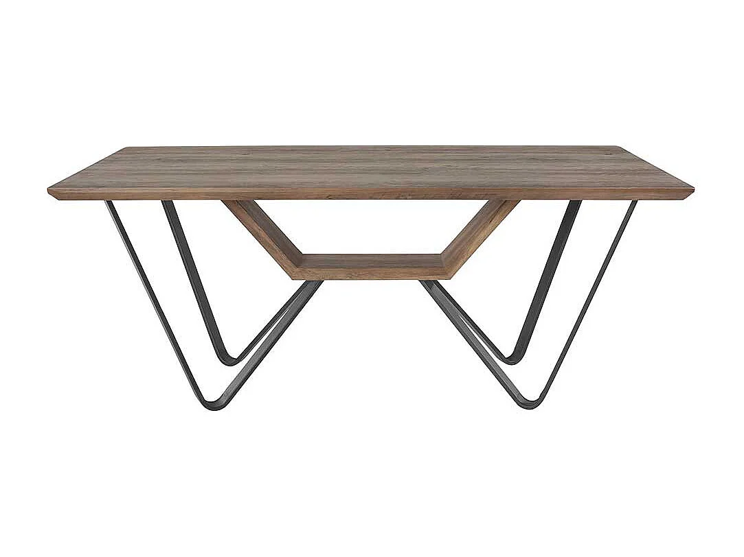 Esszimmer Tisch in modernem Design Eiche Optik und Schwarz