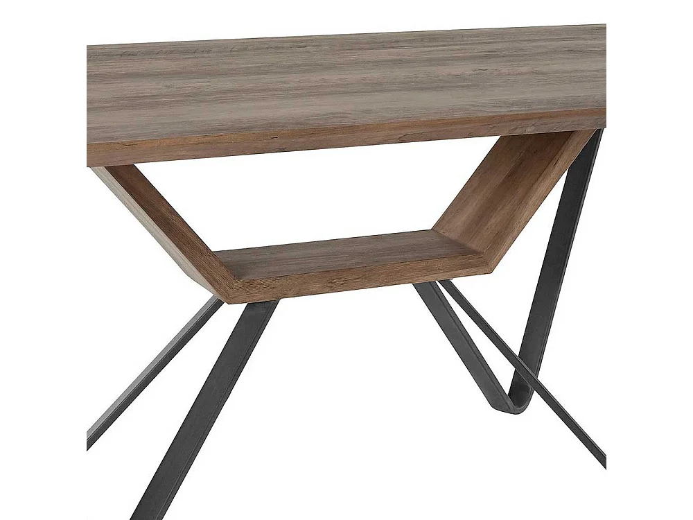 Esszimmer Tisch in modernem Design Eiche Optik und Schwarz