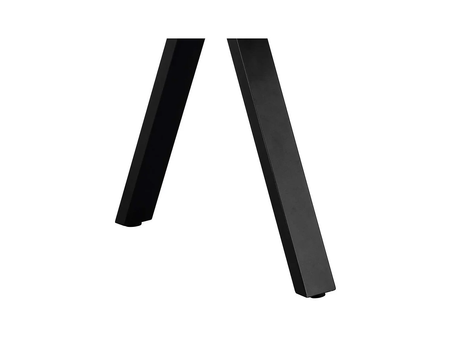 Moderner Esstisch aus Eiche Massivholz und Metall Vierfußgestell