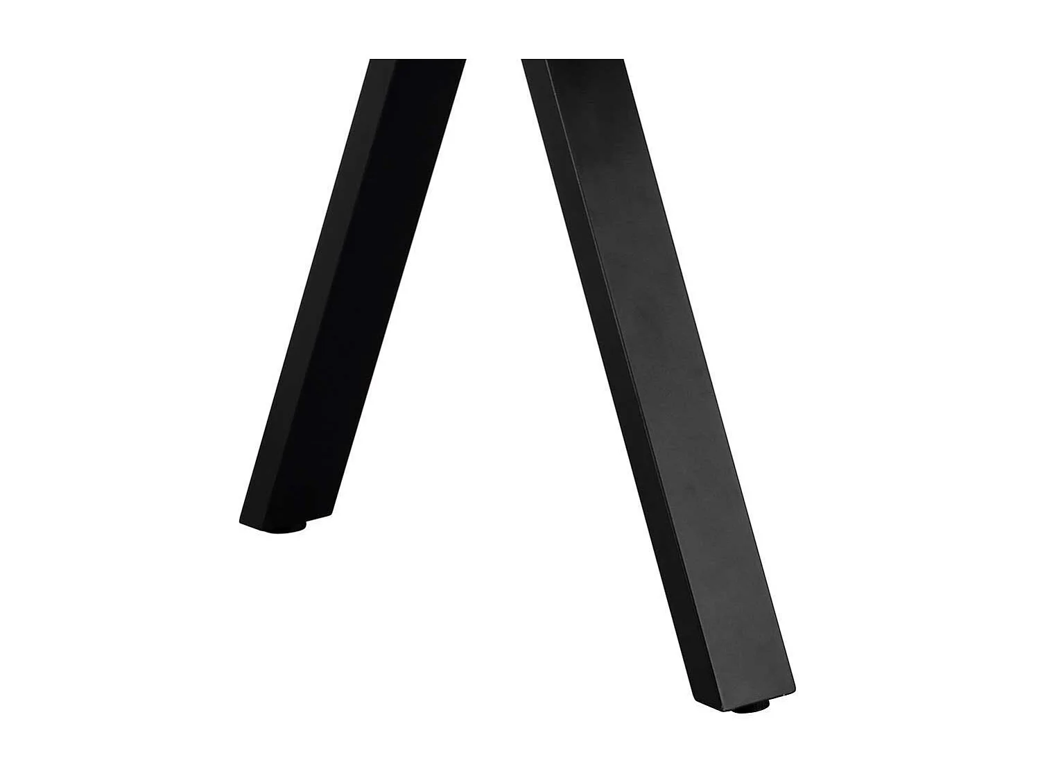 Moderner Esstisch aus Eiche Massivholz und Metall Vierfußgestell