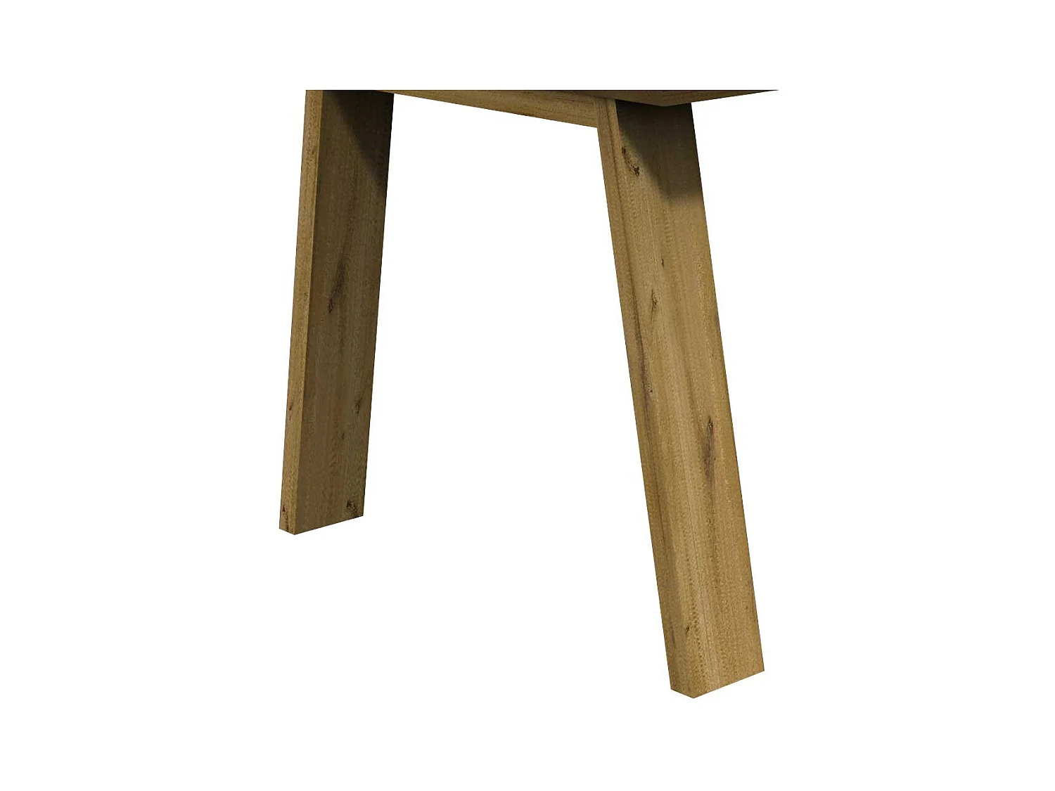 Massiver Eiche Esstisch mit Schweizer Kante Vierfußgestell